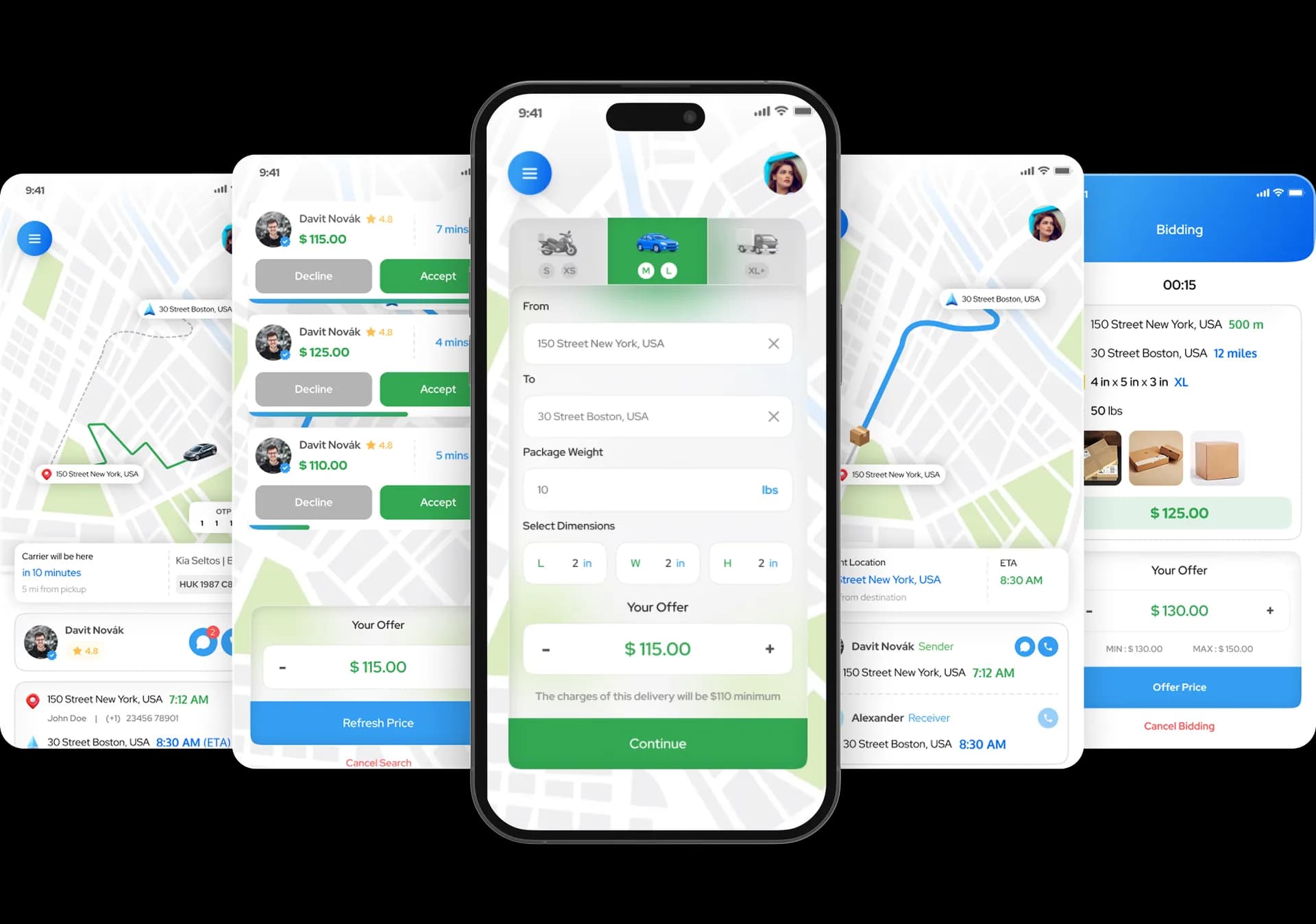 RideApack mobile app interface preview on a smartphone