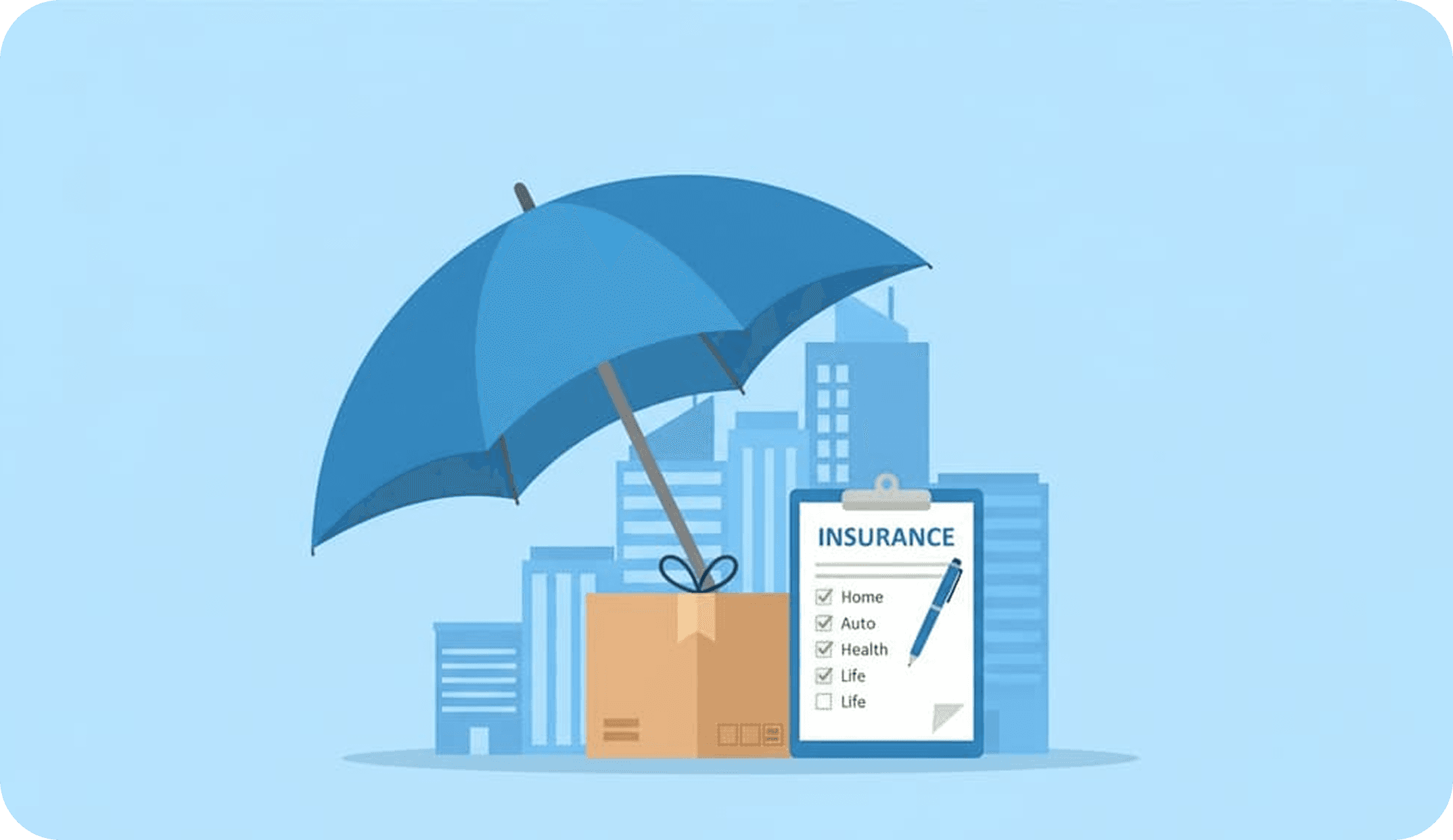 Illustration of insured packages and traveler delivery coverage on RideApack