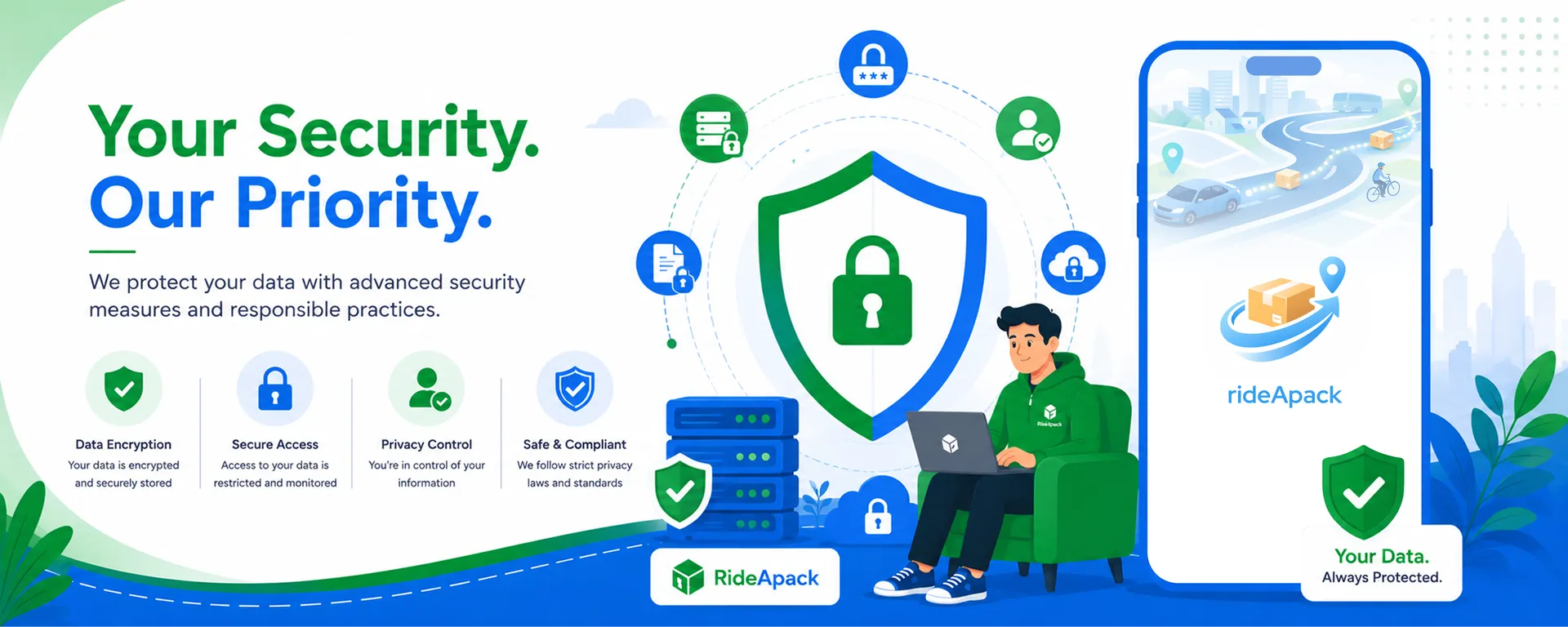 Your Security, Our Priority — RideApack data protection and privacy practices