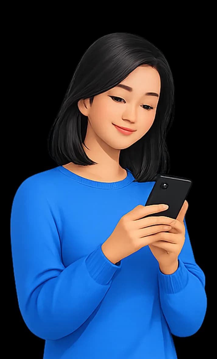 Shipper using the RideApack app on a smartphone